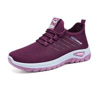 Sneakers da Donna Leggere, Traspiranti e comode, Scarpe da Corsa per l'uso Quotidiano Casual, perfette per Ogni Stagione, Design Elegante e Facile da infilare. (Dark Purple, 37)