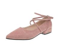 Sneakers da donna Pretty Ballerine da donna Balerina, scarpe estive medievali, comode scarpe estive in velluto, larghe H, eleganti scarpe da ginnastica, Colore: rosa., 34 EU