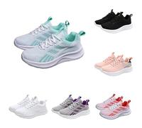 Sneakers da donna scarpe sportive leggere, comode e antiscivolo, scarpe da ginnastica ventilate in memory foam largo, scarpe da jogging in rete traspirante per tutto il giorno all'aperto, verde, 35 EU
