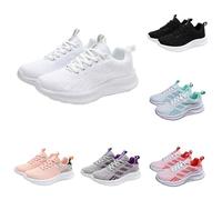 Sneakers da donna scarpe sportive leggere, comode e antiscivolo, scarpe da ginnastica ventilate in memory foam largo, scarpe da jogging in rete traspirante per tutto il giorno all'aperto, bianco, 40