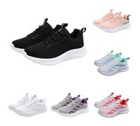 Sneakers da donna scarpe sportive leggere, comode e antiscivolo, scarpe da ginnastica ventilate in memory foam largo, scarpe da jogging in rete traspirante per tutto il giorno all'aperto, Nero , 38 EU