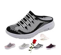 Sneakers da donna traspiranti in maglia slip-on Slide Mesh Mule Sneakers | Pantofole comode con punta chiusa da donna, zoccoli senza schienale, scarpe da giardino leggere per passeggiate da donna