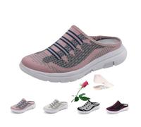 Sneakers da donna traspiranti in maglia slip-on Slide Mesh Mule Sneakers | Pantofole comode con punta chiusa da donna, zoccoli senza schienale, scarpe da giardino leggere per passeggiate da donna