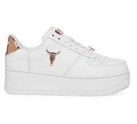 Sneakers da Ginnastica con Plateau in Pelle Grossa Bianca da Donna Windsorsmith - Rich