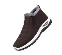 Sneakers da uomo con fodera in pelliccia, da indossare facilmente, stivaletti invernali caldi alla caviglia, scarpe da passeggio impermeabili e leggere per uomo, suola antiscivolo, supporto con suola