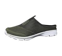 Sneakers da uomo per uomini attivi, alla moda, comode, antiscivolo, robuste, ideali per le attività estive, verde militare, 43 EU
