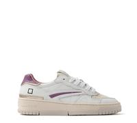 D.A.T.E. Sneakers Torneo in Pelle e Inserto in camoscio W421TPCAIP Bianco 37