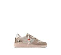 D.A.T.E. Sneaker da Donna Court 2.0 in Nappa Avorio Suede Taupe e Pelle Platino - Court W 441-C2-VC-IV 37