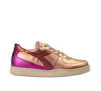 Sneakers donna Diadora Mi Basket basse metallizzate usate, pelle vintage 39