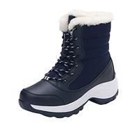 Sneakers Donna Invernali Stivali Biker Donna Fashion Lunghi con Cerniera E Lacci sotto Motivo Stampato a Stivali da Cowboy Texani Stivaletti da Pioggia Motivo Scarponcini Neve