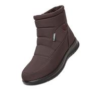 Sneakers Donna Invernali Stivali Texani Donna Neri Fashion in Pelle Antiscivolo E Lacci sotto con Motivo Stampato Stivali Texani Wellington Generisch Stivale Neve