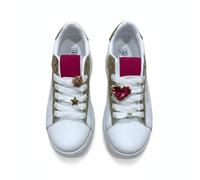 Sneakers Donna Renato Balestra RB25F12 in Pelle Bianco/Oro EU 40