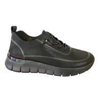 Sneakers Grunland SC0194 SACE nero e oro zeppa 4 cm
