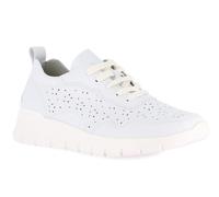 Sneakers Grunland SC0196 SACE pelle traforata bianca zeppa 4 cm