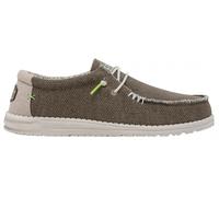HEY DUDE vegan WALLY Braided fossil Uomo sneakers cotone bio estive traspiranti leggere - Colore: Verde, Taglia: 41