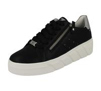 Sneakers In Pelle Nere Rieker Revolution Donna Allacciate W0505