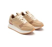 Sneakers in Pelle Piattaforma Glover, Beige, 40 EU