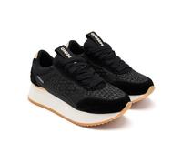 Sneakers in Pelle Piattaforma Glover, Nero, 36 EU