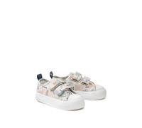 Sneakers in tela patte a strappo stampa dinosauri Beige 20
