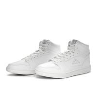 Kappa - Sneakers Alta, Unisex, Bianco, Poliuretanica, Walking, Logo Basil MD, Taglia: 39