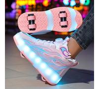 Sneakers luminose a LED ricaricabili unisex, pattini a rotelle multifunzionali trasformabili con ruote rimovibili per attività all EUR34,EUR35,EUR36,EUR37,EUR38,EUR39,EUR29,EUR30,EUR31,EUR32,EUR33Graf