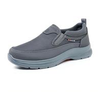 Sneakers Ortopediche da Uomo Senza Lacci Leggere Comode Traspiranti Mocassini Extra Larghi da Esterno Scarpe Grigio 42 EU