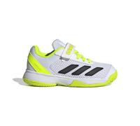 Scarpe da tennis bambini Adidas Courtflash K - cloud white/core black/lucid lemon - Bianco