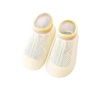 Sneakers per bambini e bambine con suola morbida, rete traspirante, per primi passi, ideali come scarpe primi passi, comode pantofole per neonati e bambini, adatte per tutte le stagioni, giallo., 22
