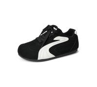 Sneakers Piatte Vintage da Donna - Stringate in Pelle Scamosciata con Suola Antiscivolo, Leggere e comode per Camminare, Correre e Indossare nel Tempo Libero