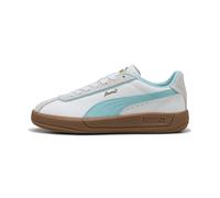 Sneakers PUMA Club Klassika da donna, Scarpe, Bianco/Safe Lake/Feather Grigio, 42 42