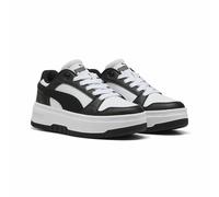 PUMA Rebound Femme JR Sneaker, Bianco Nero, 4 UK, Puma White Puma Black, 4 UK
