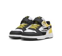 Puma Scarpe da Ginnastica Unisex Rebound Slam Lo Transformers AC+ Inf, Bianco Nero-Giallo Mango Brillante, Taglia 40