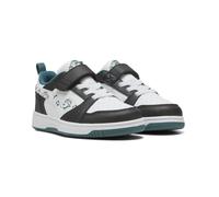 PUMA Sneakers dal Taglio Basso Super Rebound V6 per Bambini 34, Black White Emerald Ice Archive Green
