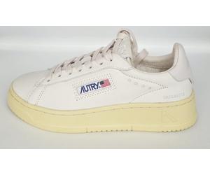 Sneakers scarpe donna Autry Dallas Low bianche e talloncino bianco