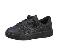 Sneakers & Scarpe Sportive Donna Moda Glitter Basket Donna Piatto in Pelle Metallica Lucida Sneakers Ete Leggere Scarpe Comfort Chic Running Casual Scarpe Da Passeggiata Confortevole, 01 Dark Verde