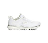 Skechers Scarpe Sneaker Graceful Get Connected Donna Bianco Argento Taglia 38