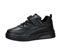 Sneakers sportive leggere, per attive, ideali per la scuola, il tempo libero, con suola antiscivolo, design traspirante, compagno perfetto per la corsa, il gioco, le avventure quotidiane, Nero , 33 EU