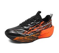Sneakers Sportive Uomo e Donna Rete Traspirante Leggero Sneakers Chic Casual Suola in Carbonio e Morbide, Scarpe da Passeggiata Uomo Ultra-Leggero Corsa Fitness Running Tennis Outdoor, A nero, 37 EU