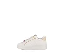 Sneakers stringate donna bianco oro Solo Soprani art. SSW614N16