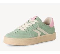 Sneakers Tamaris 1-23723-34 camoscio verde e rosa zeppa 3 cm