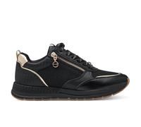 Sneakers Trainers Donna Tamaris Nere Oro Con Lacci E Cerniera
