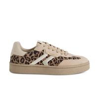 Sneakers Trainers In Pelle Scamosciata Marrone Leopardato Da Donna Tamaris