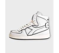 Sneakers unisex Diadora Heritage Mi Basket Frame Used - bianche in pelle effetto vissuto - 40