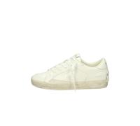 Crime London Sneaker Uomo 16001 in Pelle Bianca Bianco/Nero, 44