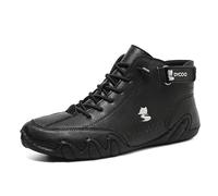 Sneakers Uomo Donna in Pelle Stivaletti Sneakers Uomo Running Sneakers e Scarpe Sportive Legere Scarpe da Trekking A Piedi Calzature Ortopediche Calzettoni Sicurezza Basquette, 01 Nero, 37 EU
