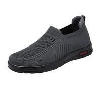 Sneakers Uomo in Maglia Maglia Basket Uomo Running Sneakers e Scarpe Sportive Leggere Basquettes Scarpe di Sicurezza Scarpe da Trekking A Piedi Senza Lacci Scarpa Ortopedica Basquette, 01 Grigio, 40