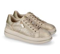 Sneakers Valleverde 35493A pelle argento con cerniera platform 4 cm