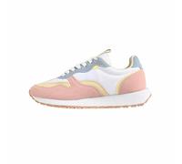 Sneakers Woman Logo ARVIKAW Low Cut White - Pink Earth - Blue LT Crystal