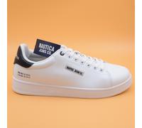 Sneakes da uomo bianche scarpe sportive basse casual moda ecopelle lacci leggere