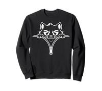 Sneaky Love Cat che sbircia attraverso la cerniera divertente Kitty Felpa